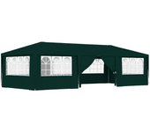 Tienda de jardín | carpa profesional para fiestas con paredes verde 90 g/m² 4x9 m cfw310778
