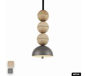 Lámpara colgante de hormigón - bosfor concrete | arena - gris | 3 bolas | led 14w