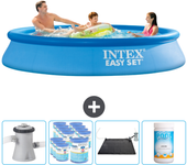 Paquete de piscina - intex - alrededor - 305x305x61 cm + accesorios cb92