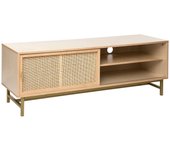 Atmosphera - mueble de tv «rayo» - abedul y caoba - acabado lacado 50 x 140 cm