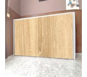Monarka cama abatible horizontal md. huelva, para colchón de 90x190 cm, fondo 35 cm, plegable individual con somier lamas. blanco y roble bardolino.