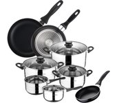Set san ignacio: juego de tres sartenes + batería de cocina 8 piezas