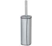 Wenko alassio, scopino per wc chiuso, con scopino per wc, testa intercambiabile ø 8,5 cm, in acciaio inox satinato, 9,3 x 39,2 x 9,3 cm, argento opac