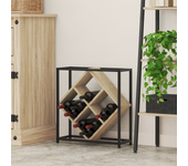 Vidaxl estante para vinos roble sonoma 51x18x52,5 cm madera engineered