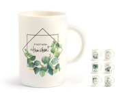 H&h botanic set 6 mug, new bone china, decoro assortito, cc4