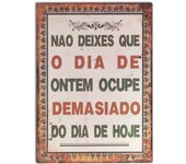 Origen home decor adornos pared portugues placas metal | placa de metal marrón rectangular - 33x24x1cm