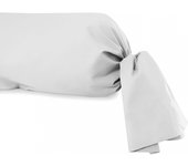 Funda de almohada de algodón 57 hilos 45x185 cm uni blanco
