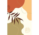 Papel pintado panorámico - hoja boho