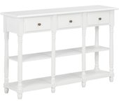 Mesa consola mdf blanco 120x30x76 cm