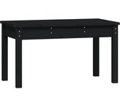 Banco de jardín | banco de exterior | silla de jardín madera maciza pino negro 80x44x45 cm cfw862468