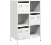 Aparador | aparador de comedor | armario de cocina de acero blanco 68x39x103 | 5 cm cfw73875