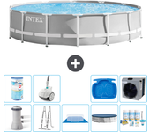 Paquete de piscina - intex - alrededor - 427x427x107 cm + accesorios a2217