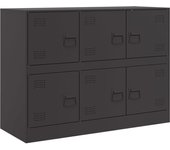 Aparador | aparador de comedor | armario de cocina de acero negro 99x39x73 cm cfw91579