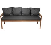 Cojín para banco de jardín de 3 plazas 180x60/4x50x56cm, cojín de exterior, cojines de columpio antracita, cojín de asiento, cojín de respaldo