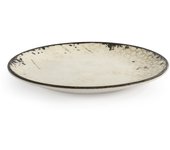 H&h 6 dallas platos llanos de porcelana dura con borde reforzado, diámetro 25 cm