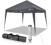 Gazebo plegable cenador 3x3 m pabellon de jardín, gris
