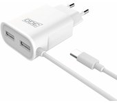Cargador de pared 3go almusb20/ 2xusb/ 2a