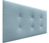 Dhome cabecero de cama acolchado capitoné 8cm de grosor. cabezal tapizado polipiel cabeceros de cama matrimonio e individual (celeste, 105cm)