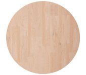 Superficie de mesa redonda madera de roble sin tratar ?50x4 cm