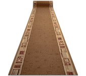 Alfombra de pasillo con refuerzo de goma jena beige 67cm 67x520 cm