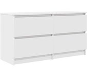 Mueble para tv | mueble de salón | mesa de tv madera contrachapada blanco 100x35x54 cm cfw73274