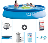 Paquete de piscina - intex - alrededor - 396x396x84 cm + accesorios a694