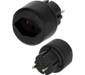 Brennenstuhl 1508480, adaptador de enchufe (negro) suiza