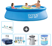 Paquete de piscina - intex - alrededor - 305x305x76 cm + accesorios a526
