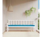 Cojín exterior | cojín de banco de jardín tela oxford azul 200x50x7 cm cfw64025