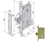 Cerradura inferior de madera 026.30.00.0 welka