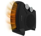 Cecotec calefactor eléctrico bajo consumo readywarm 2000 max dual black. termoventilador de 2000w 3 modos termostato regulable seguridad
