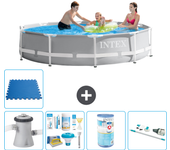 Paquete de piscina - intex - alrededor - 305x305x76 cm + accesorios a2027