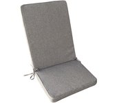Cojín de exterior tapizado 40x90 cm con respaldo para sillas funda impermeable y desenfundable - color tortora