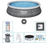 Paquete de piscina - bestway - alrededor - 457x457x107 cm + accesorios cb23