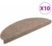 Alfombrilla autoadhesiva de escalera 10 piezas | alfombras de escalera | tapetes de escalera 65x21x4 cm crema cfw65120
