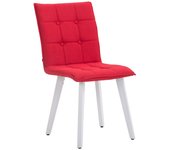 Silla miller tela roja blanca