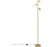 Lámpara de pie dorada cristal opal orientable 3 luces - anouk