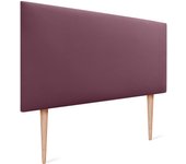 Dhome cabecero de polipiel liso y con patas cabeceros cabezal tapizado cama (polipiel vino tinto, 110cm (camas 80/90/105))