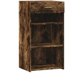Aparador | aparador de comedor | armario de cocina de madera de ingeniería roble ahumado 50x42,5x93 cm cfw75837
