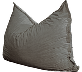 Puf en terciopelo acanalado bananair 180 x 140 cm gris oscuro