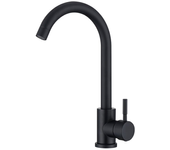 Grifo mezclador de cocina negro, caño giratorio de 360°, grifo mezclador de fregadero de acero inoxidable duradero