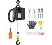Succebuy cabrestante eléctrico 3 en 1, 1100 libras, grúa cabrestante eléctrico 1500 w con control remoto inalámbrico y con cable, altura elevación