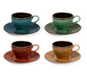Juego de 4 tazas de té h&h marrakesh de gres 240ml