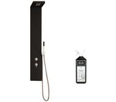 Columna de ducha kinedo aquastyle de acero inoxidable lacado negro mate + limpiador briochin