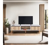 Mueble tv kraf 180 blanco fieltro
