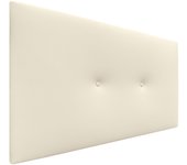 Dhome cabecero de polipiel liso con botones tapizado de alta gama cabezal lujo cama dormitorio moderno acolchado (vainilla, 105cm)