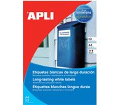 Etiquetas blancas resistentes intemperie 99.1 x 139mm 10 hojas apli
