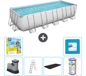 Paquete de piscina - bestway - rectángulo - 640x274x132 cm + accesorios cb34
