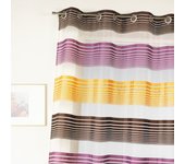 Visillo en organza a finas rayas horizontales