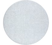Alfombra de baño synergy círculo, glamour, antideslizante, suave - lurex blanco koło 50 cm